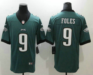 Men's Philadelphia Eagles #9 Nick Foles Midnight Green 2017 Vapor Untouchable Stitched NFL Nike Limited Jersey