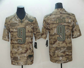 Men's Philadelphia Eagles #9 Nick Foles Nike Camo 2018 Salute to Service Stitched NFL Limited Jersey