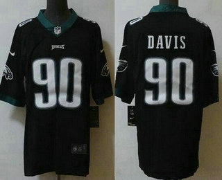 Men's Philadelphia Eagles #90 Jordan Davis Limited Black Vapor Jersey