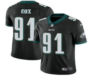 Men's Philadelphia Eagles #91 Fletcher Cox Black 2017 Vapor Untouchable Stitched NFL Nike Elite Jersey