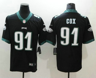 Men's Philadelphia Eagles #91 Fletcher Cox Black 2017 Vapor Untouchable Stitched NFL Nike Limited Jersey