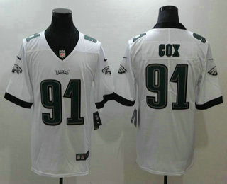 Men's Philadelphia Eagles #91 Fletcher Cox White 2017 Vapor Untouchable Stitched NFL Nike Limited Jersey