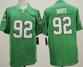 Men's Philadelphia Eagles #92 Reggie White Limited Green Alternate Vapor Jersey