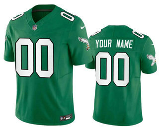 Men's Philadelphia Eagles Active Player Custom Green 2023 FUSE Vapor Limited Throwback Stitched Jersey