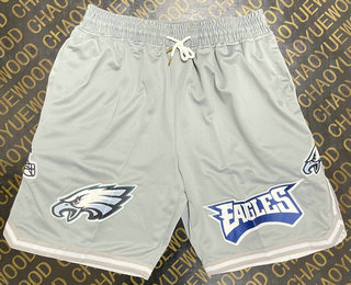 Men's Philadelphia Eagles Cream 3 Pockets Stitched Shorts