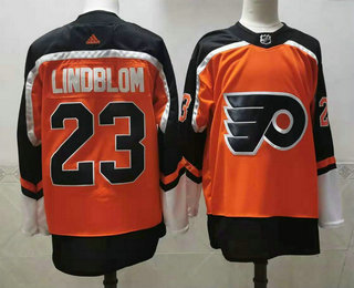 Men's Philadelphia Flyers #23 Oskar Lindblom Orange Adidas 2020-21 Stitched NHL Jersey