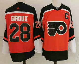 Men's Philadelphia Flyers #28 Claude Giroux Orange Adidas 2020-21 Stitched NHL Jersey