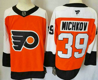 Men's Philadelphia Flyers #39 Matvei Michkov Orange 2024 Stitched Jersey