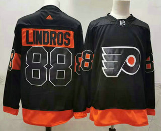 Men's Philadelphia Flyers #88 Eric Lindros Black Adidas 2020-21 Stitched NHL Jersey