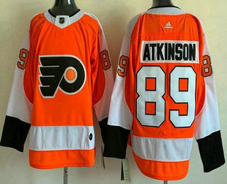 Men's Philadelphia Flyers #89 Cam Atkinson Orange Adidas Stitched NHL Jersey