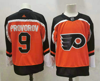 Men's Philadelphia Flyers #9 Ivan Provorov Orange Adidas 2020-21 Stitched NHL Jersey