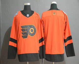 Men's Philadelphia Flyers Blank Orange 2019 Stadium Series Adidas Stitched NHL Jersey