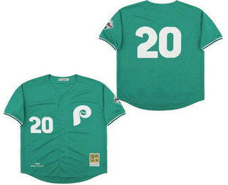 Men's Philadelphia Phillies #20 Mike Schmidt Aqua 1988 Throwback Jersey