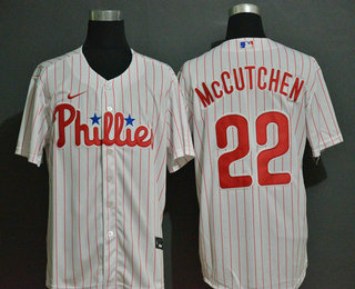 Men's Philadelphia Phillies #22 Andrew McCutchen White Stitched MLB Cool Base Nike Jersey