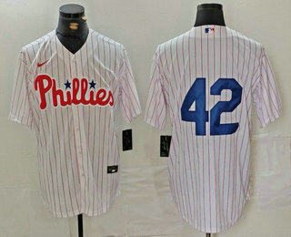 Men's Philadelphia Phillies #42 Jackie Robinson White Cool Base Stitched Jersey