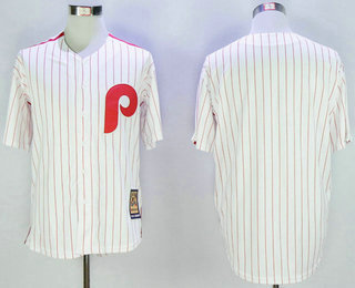 Men's Philadelphia Phillies Blank White Throwback Jersey