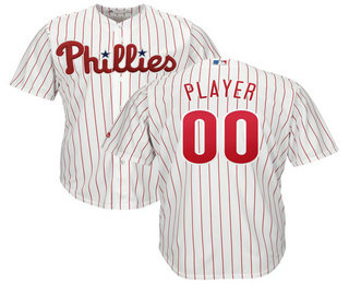 Men's Philadelphia Phillies Cool Base Custom White Jersey