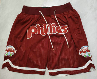 Men's Philadelphia Phillies Red Just Don Shorts Shorts