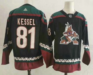 Men's Phoenix Coyotes #81 Phil Kessel Black 1998 CCM Vintage Throwback Adidas Stitched NHL Jersey