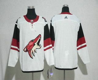 Men's Phoenix Coyotes Blank White 2017-2018 Hockey Adidas Stitched NHL Jersey