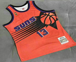 Men's Phoenix Suns #13 Steve Nash Black Gold NBA 1996-97 Hardwood Classics Soul AU Throwback Jersey