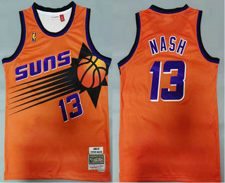 Men's Phoenix Suns #13 Steve Nash Black Gold NBA 1996-97 Hardwood Classics Soul Swingman Throwback Jersey