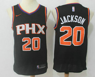 Men's Phoenix Suns #20 Josh Jackson New Black 2017-2018 Nike Swingman Stitched NBA Jersey