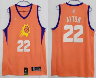 Men's Phoenix Suns #22 Deandre Ayton NEW Orange 2020 Brand Jordan Swingman Stitched NBA Jersey