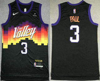 Men's Phoenix Suns #3 Chris Paul Black Diamond 2022 City Edition Swingman Stitched Jersey