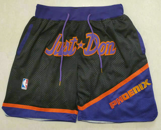 Men's Phoenix Suns Black Just Don Swingman Throwback Shorts