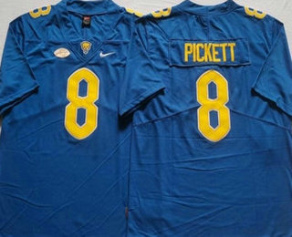 Men's Pittsburgh Panthers #8 Kenny Pickett Blue 2022 Vapor Untouchable Stitched Nike Jersey