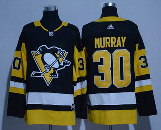 Men's Pittsburgh Penguins #30 Matt Murray Black Home 2017-2018 Hockey Adidas Stitched NHL Jersey