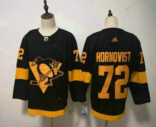 Men's Pittsburgh Penguins #72 Patric Hornqvist Black 2019 Stadium Series Adidas Stitched NHL Jersey