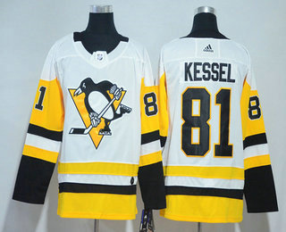 Men's Pittsburgh Penguins #81 Phil Kessel White 2017-2018 Hockey Adidas Stitched NHL Jersey