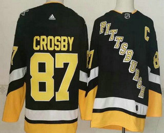 Men's Pittsburgh Penguins #87 Sidney Crosby Black Alternate Authentic Jersey