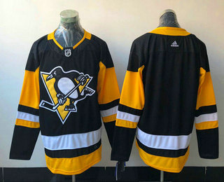 Men's Pittsburgh Penguins Blank Black 2017-2018 Hockey Adidas Stitched NHL Jersey