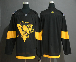 Men's Pittsburgh Penguins Blank Black 2019 Stadium Series Adidas Stitched NHL Jersey