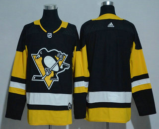 Men's Pittsburgh Penguins Blank Black Home 2017-2018 Hockey Adidas Stitched NHL Jersey