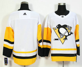 Men's Pittsburgh Penguins Blank White 2017-2018 Hockey Adidas Stitched NHL Jersey