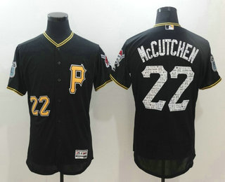 Men's Pittsburgh Pirates #22 Andrew McCutchen Black 2017 Spring Training Stitched MLB Majestic Flex Base Jersey