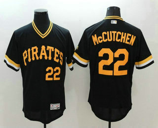 Men's Pittsburgh Pirates #22 Andrew McCutchen Black Pullover Flexbase 2016 MLB Player Jersey