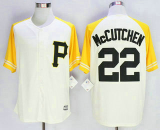 Men's Pittsburgh Pirates #22 Andrew McCutchen Cream 2015 MLB Cool Base Jersey