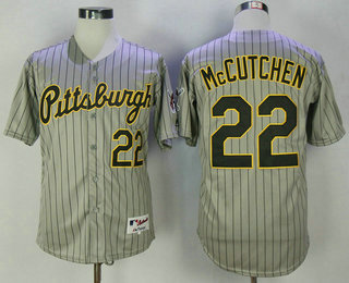 Men's Pittsburgh Pirates #22 Andrew McCutchen Gray 1997 Throwback Turn Back The Clock MLB Majestic Collection Jersey