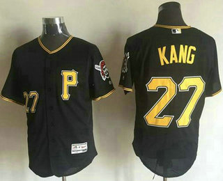 Men's Pittsburgh Pirates #27 Jung-ho Kang Black 2016 Flexbase Majestic Baseball Jersey