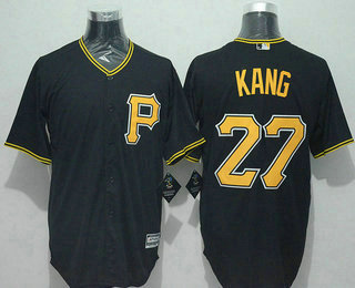 Men's Pittsburgh Pirates #27 Jung-ho Kang Black New Cool Base Jersey