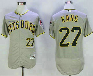 Men's Pittsburgh Pirates #27 Jung-ho Kang Gray Road 2016 Flexbase Majestic Baseball Jersey