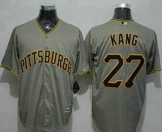 Men's Pittsburgh Pirates #27 Jung-ho Kang Grey New Cool Base Jersey