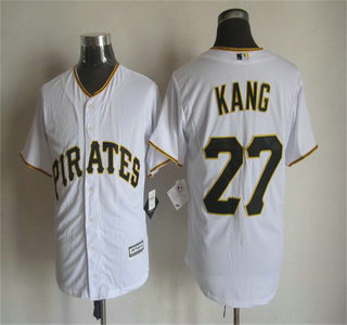 Men's Pittsburgh Pirates #27 Jung-ho Kang Home White 2015 MLB Cool Base Jersey