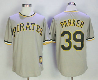 Men's Pittsburgh Pirates #39 Dave Parker Gray Pullover Stitched MLB Majestic Cooperstown Collection Jersey