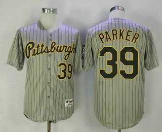 Men's Pittsburgh Pirates #39 Dave Parker Grey Strip 1997 Turn Back The Clock Stitched MLB Jersey